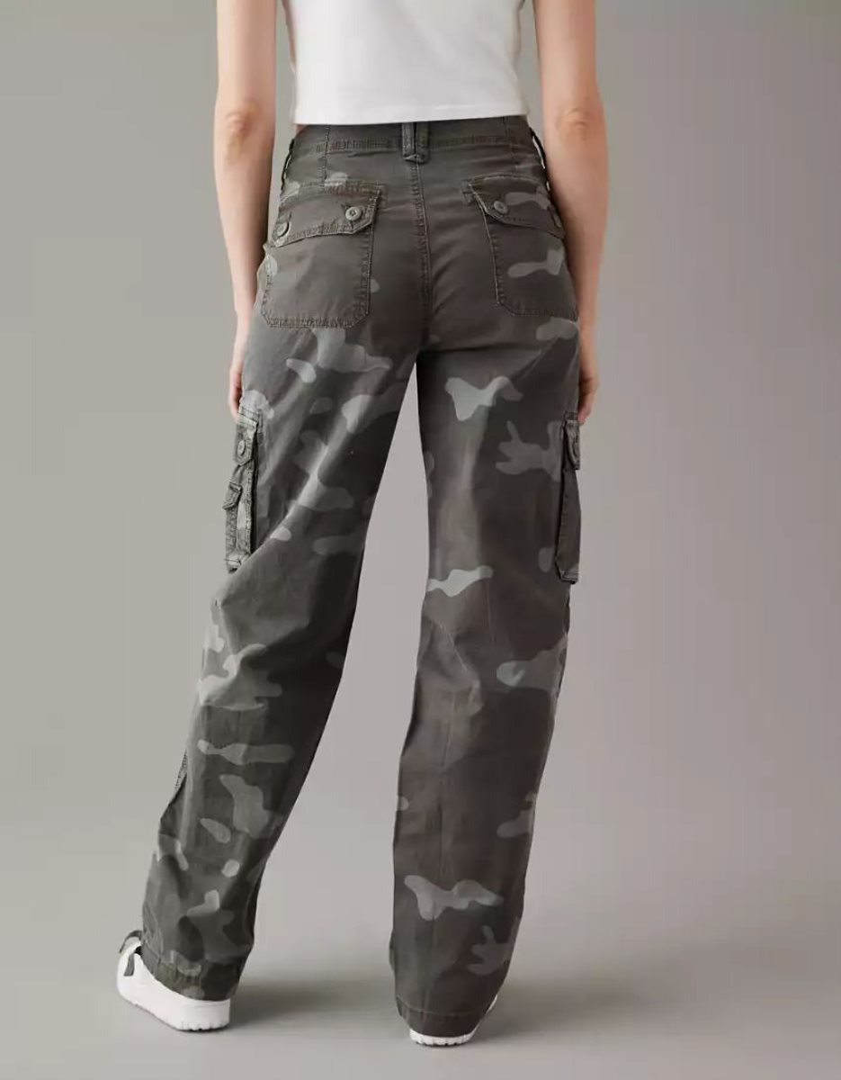 Jean American Eagle AE Snappy Stretch Baggy Jogger Camouflage Vert Femme | CYW-26238427